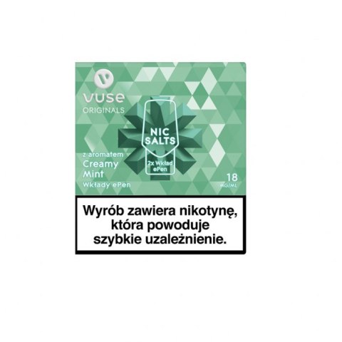 Wkłady do Vuse ePen z aromatem: Creamy Mint vPro 18mg/ml (2 szt.)