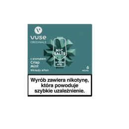 Wkłady do Vuse ePen z aromatem: Crisp Mint vPro 6mg/ml (2 szt.)