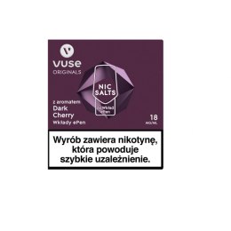 Wkłady do Vuse ePen z aromatem: Dark Cherry vPro 18mg/ml (2 szt.)