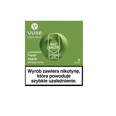 Wkłady do Vuse ePen z aromatem: Fresh Apple vPro 6mg/ml (2 szt.)