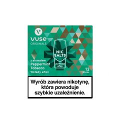 Wkłady do Vuse ePen z aromatem: Peppermint Tobacco vPro 12mg/ml (2 szt.