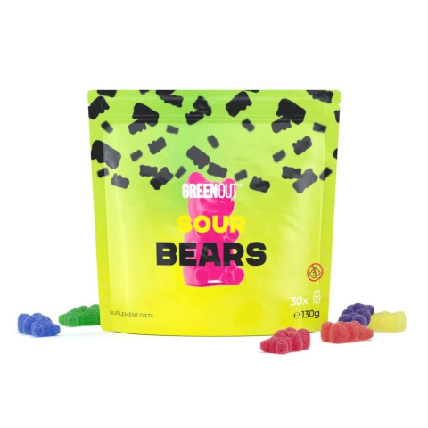 Żelki Konopne Green Out Sour Bears | E-LIQ