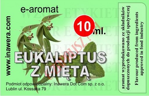 Eukaliptus z Mięta E-Aromat 10ml - mięta - e-papierosy Vision Joyetech liquidy Inawera - sklep internetowy