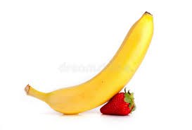 Truskawki i banan zdjęcie stock. Obraz złożonej z jagoda - 33279446
